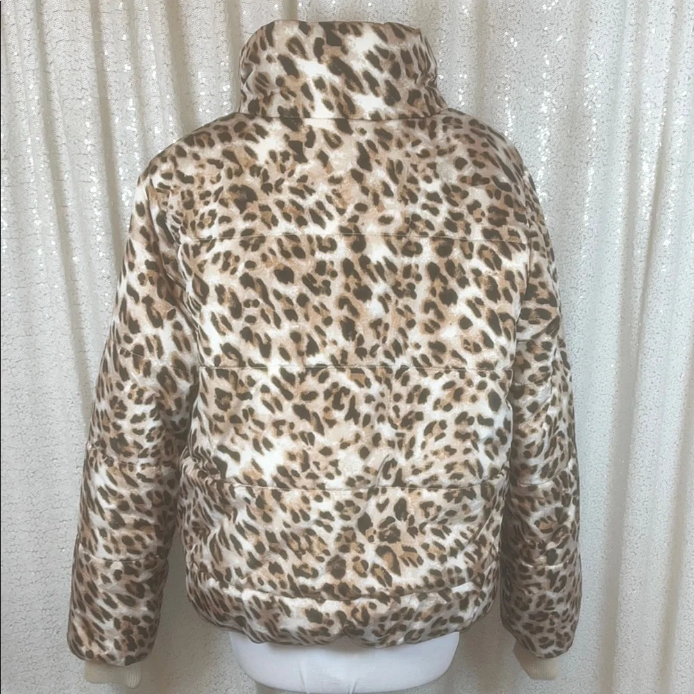 Gianni Bini Leopard Print Puffer - Picture 3 of 5